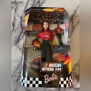 Barbie NASCAR Doll, new in box, small dent in front plastic of box